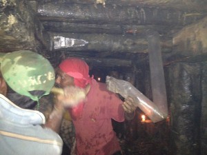 Au coeur de la mine, à 34m de profondeur